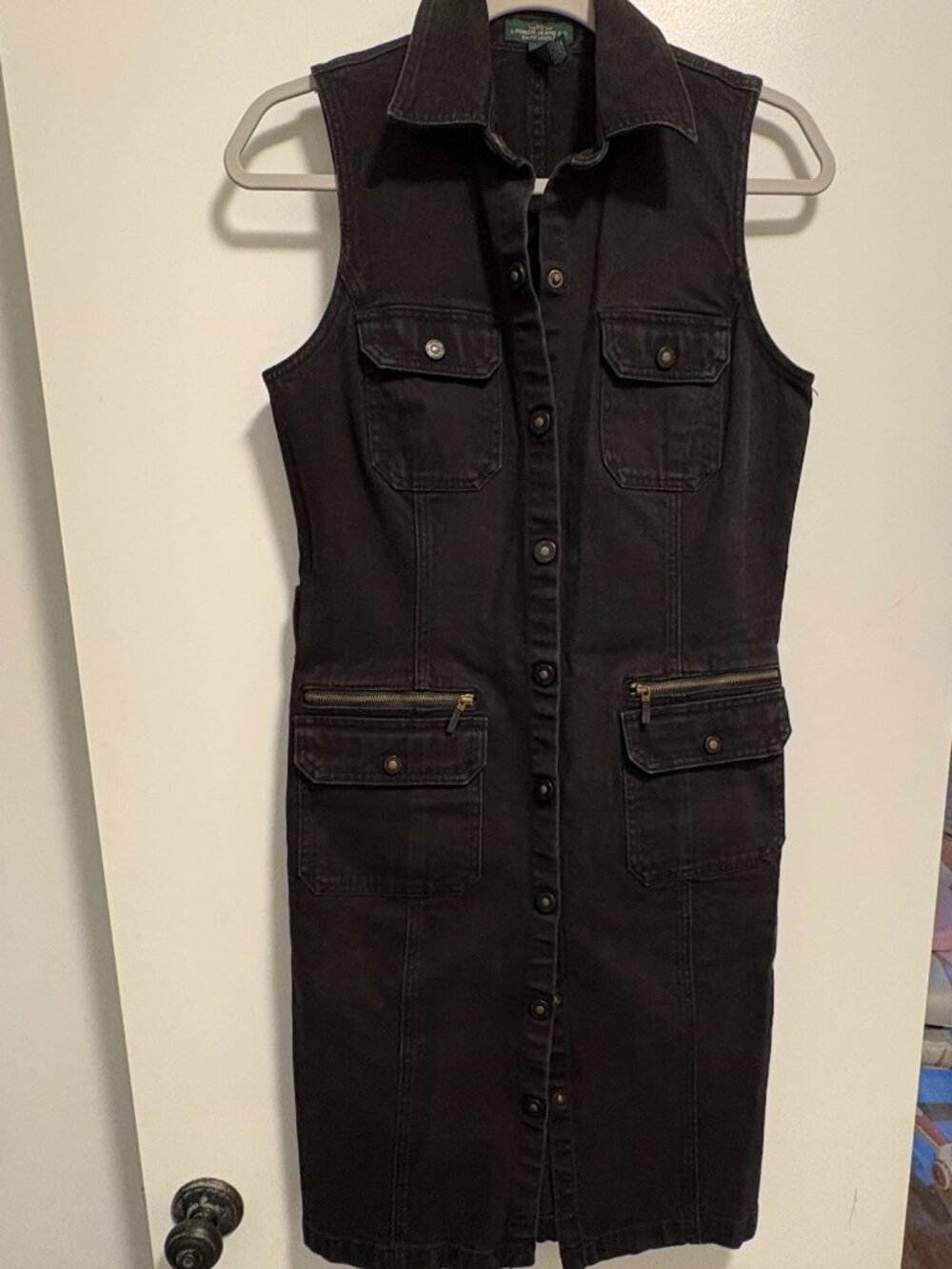 Ralph Lauren Black Denim Utility Dress